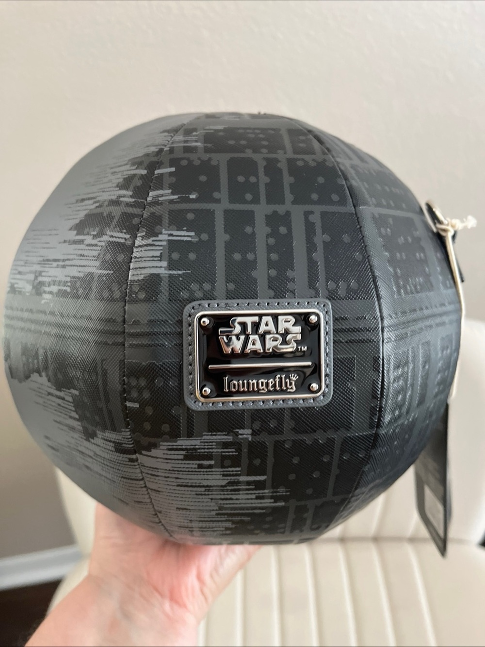 Loungefly Black & Gray Death Star Crossbody Bag